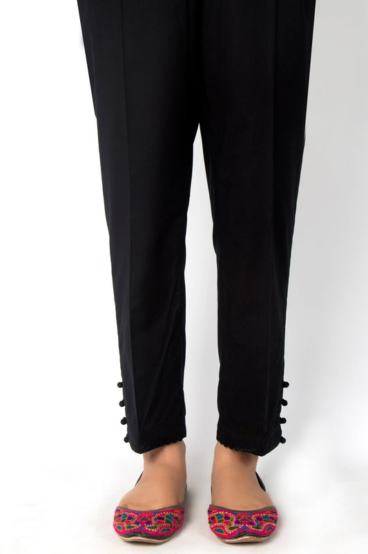 Embroidered Cambric Pants - Black