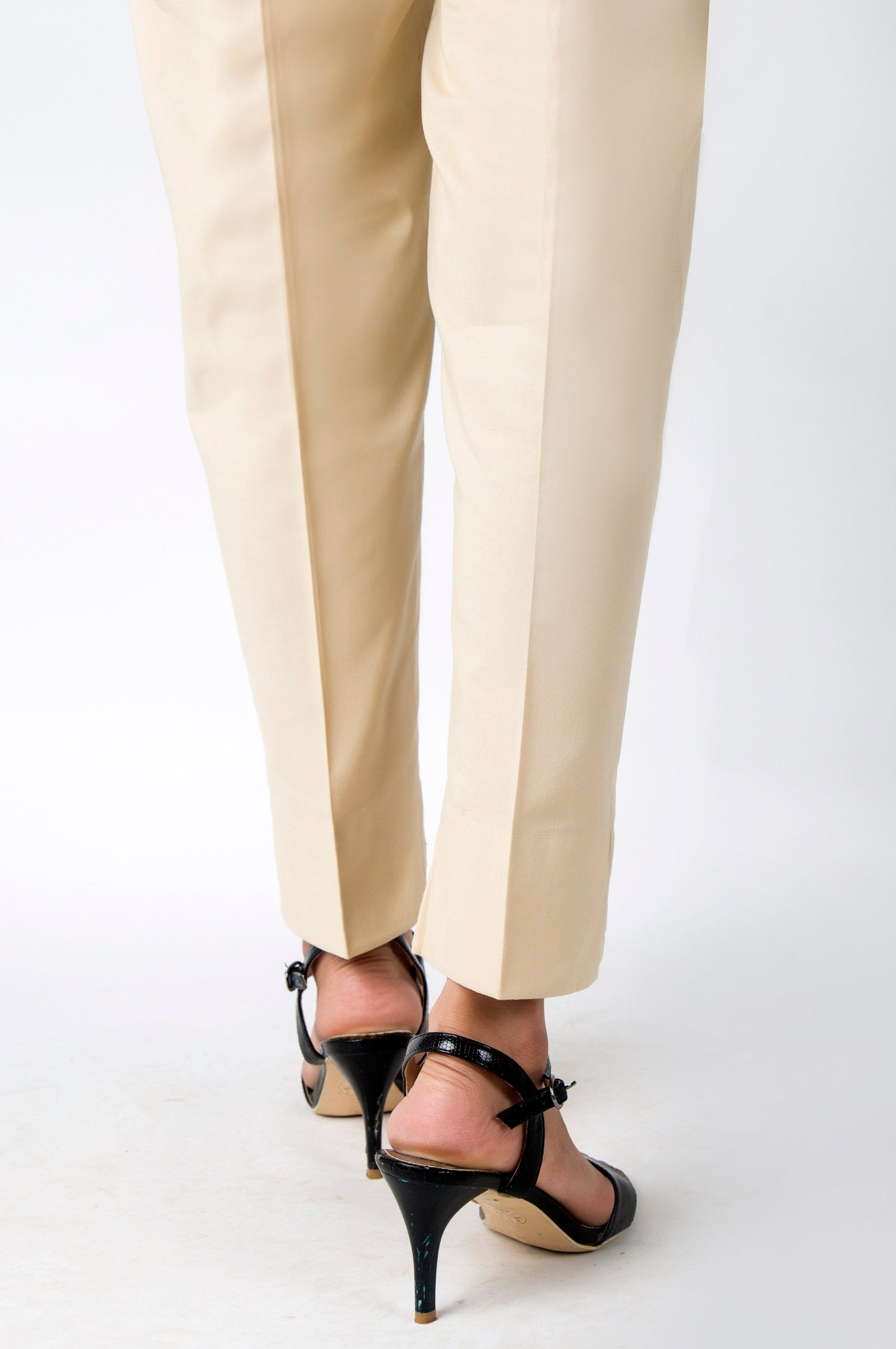 Embellished Cambric Pants - Beige