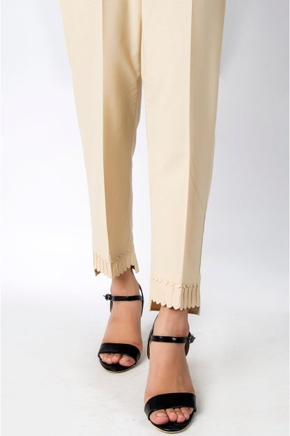 Embellished Cambric Pants - Beige