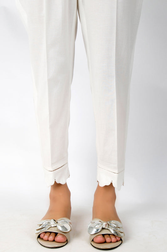 Embellished Cambric Pants - Off White