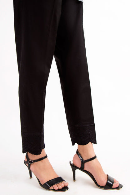 Embellished Cambric Pants - Black