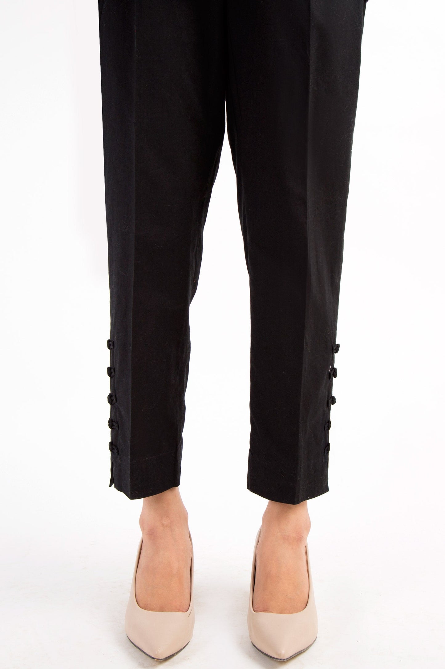 Embellished Cambric Pants - Black