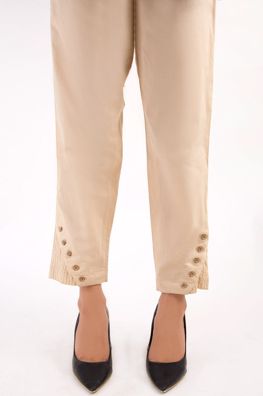 Cambric Embellished Cigarette Pants - Beige