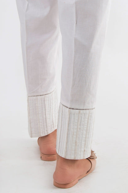 Embellished Cambric Pants - White