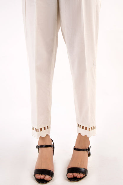 Embellished Cambric Pants - Off-White
