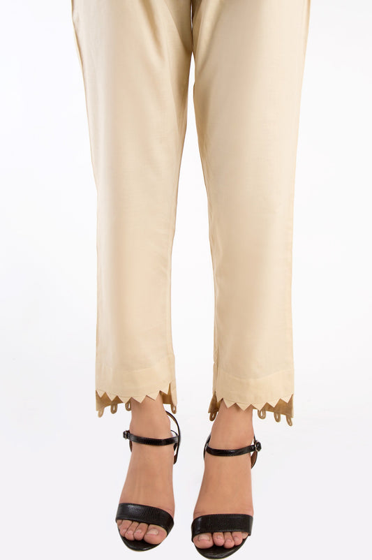 Embellished Cigarette Pants - Beige