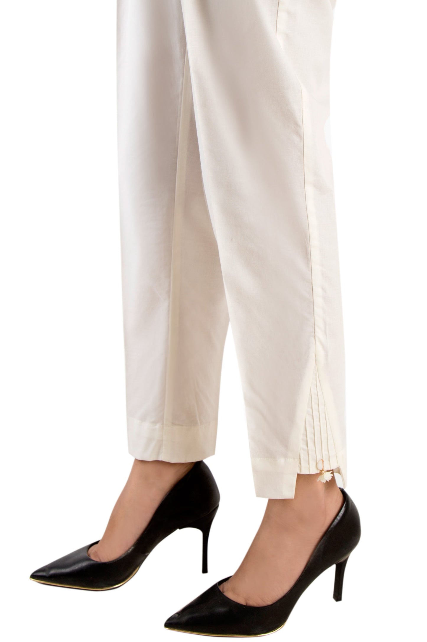 Embellished Cigarette Pants - Off-White