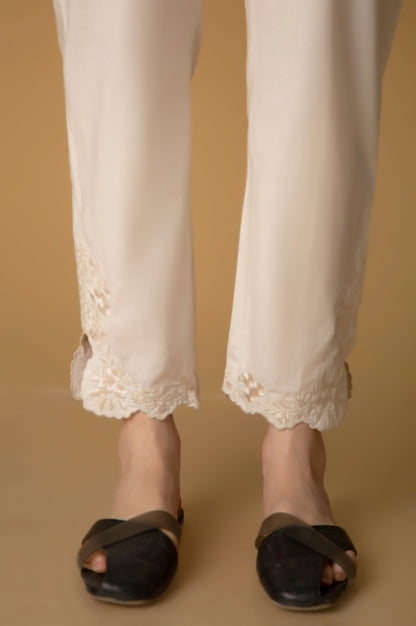 Embroidered Cambric Ciggerate Pants