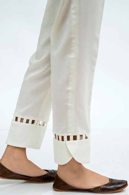 Stylized Cottel Cigarette Pants- White