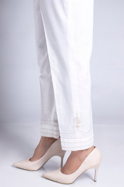 Embroidered Cigarette Pants