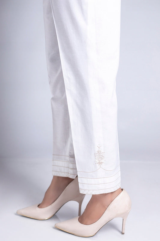 Embroidered Cigarette Pants