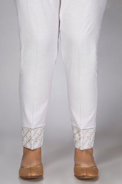 Embroidered Cigarette Pants