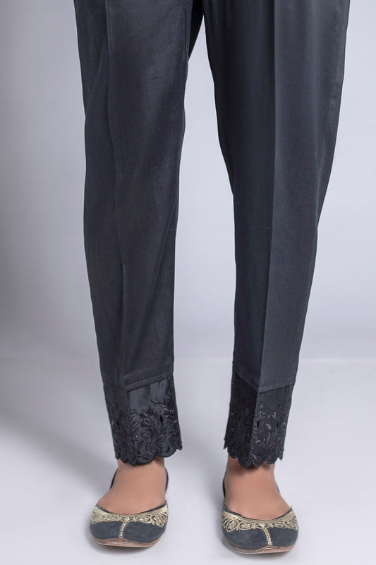 Satin Embellished Cigarette Pant