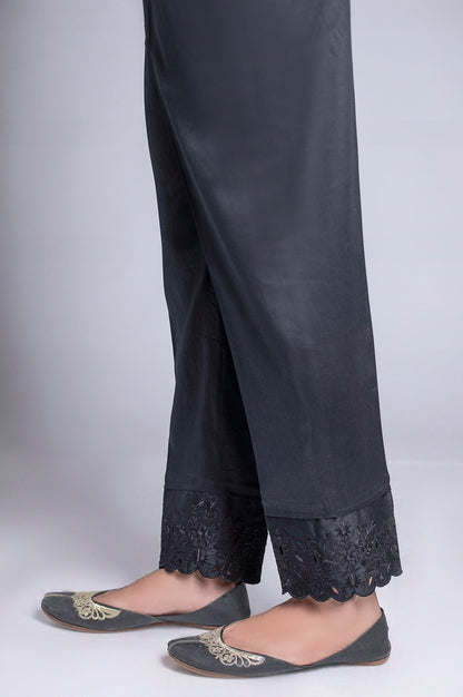 Satin Embellished Cigarette Pant