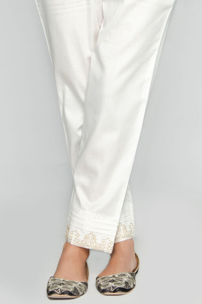 Embroidered Cigarette Pants