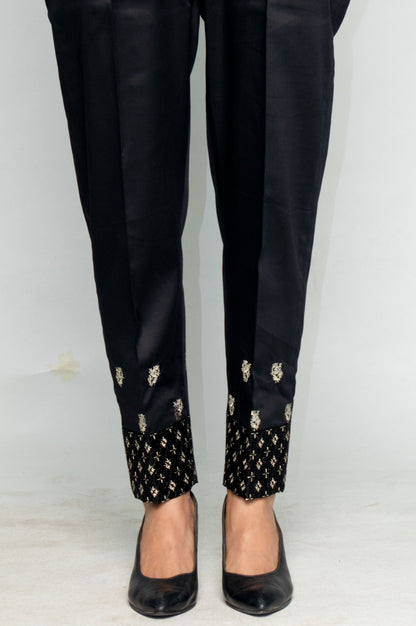 Embroidered Cigarette Pants