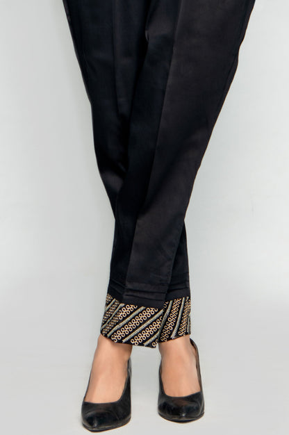 Embroidered Cigarette Pants
