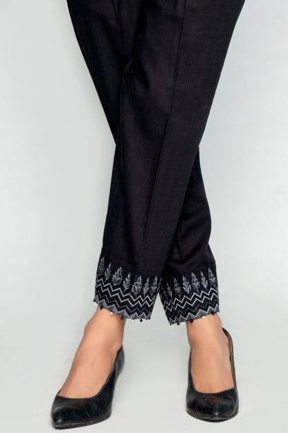 Embroidered Cigarette Pants