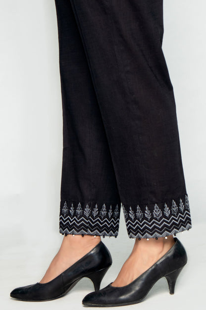 Embroidered Cigarette Pants