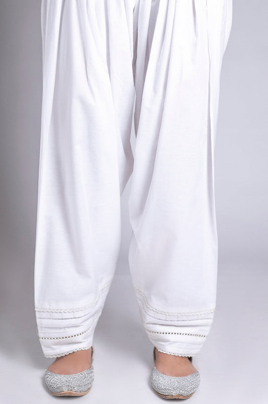 Embellished Shalwar - White