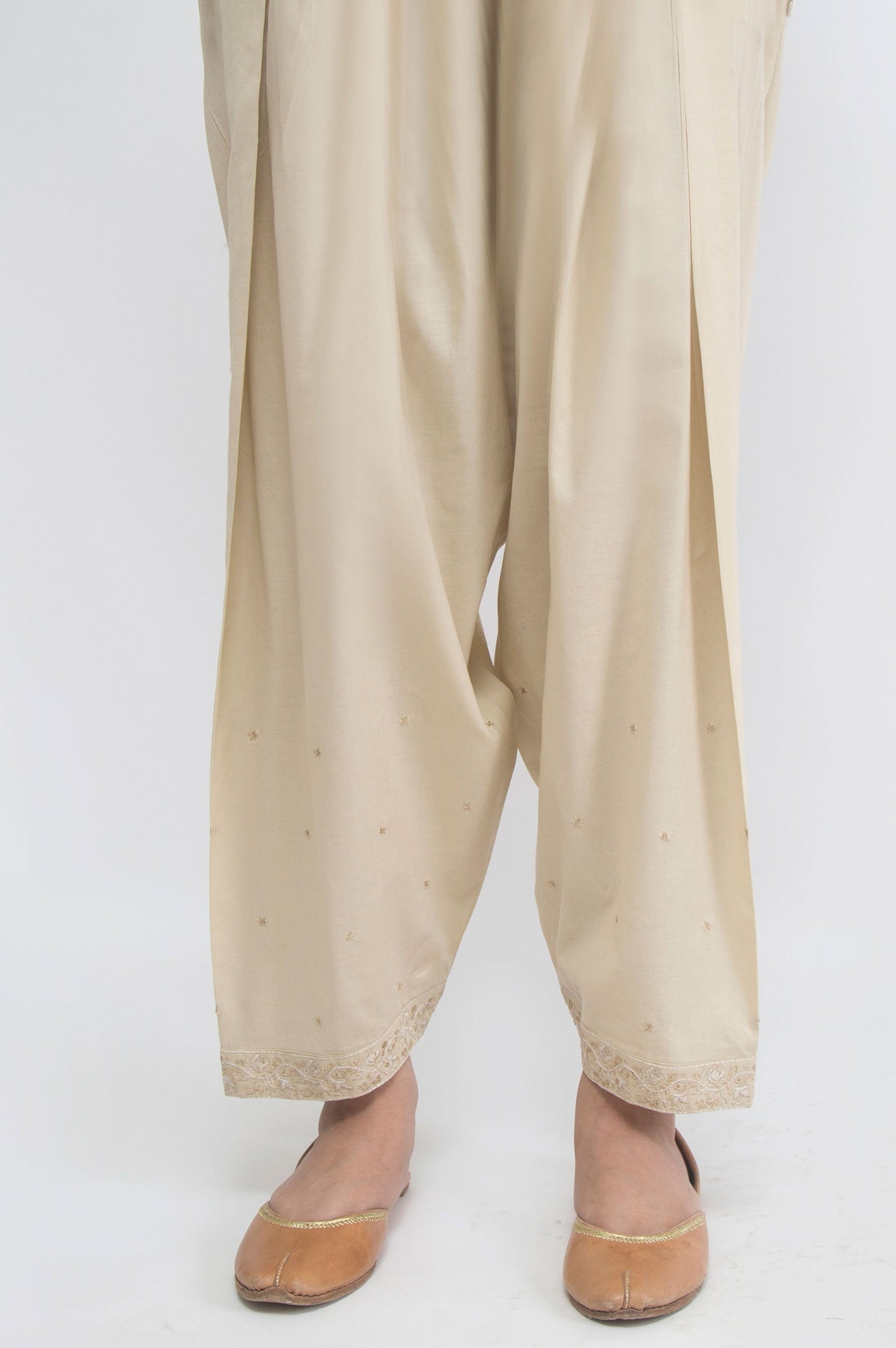 Embroidered Shalwar - Beige