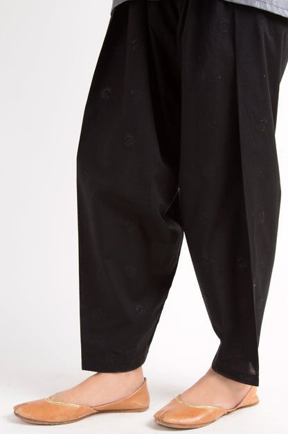 Embroidered Shalwar - Black
