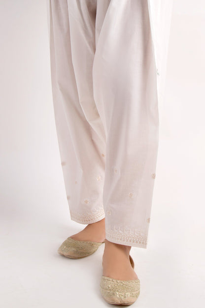 Embroidered Shalwar - Off-White