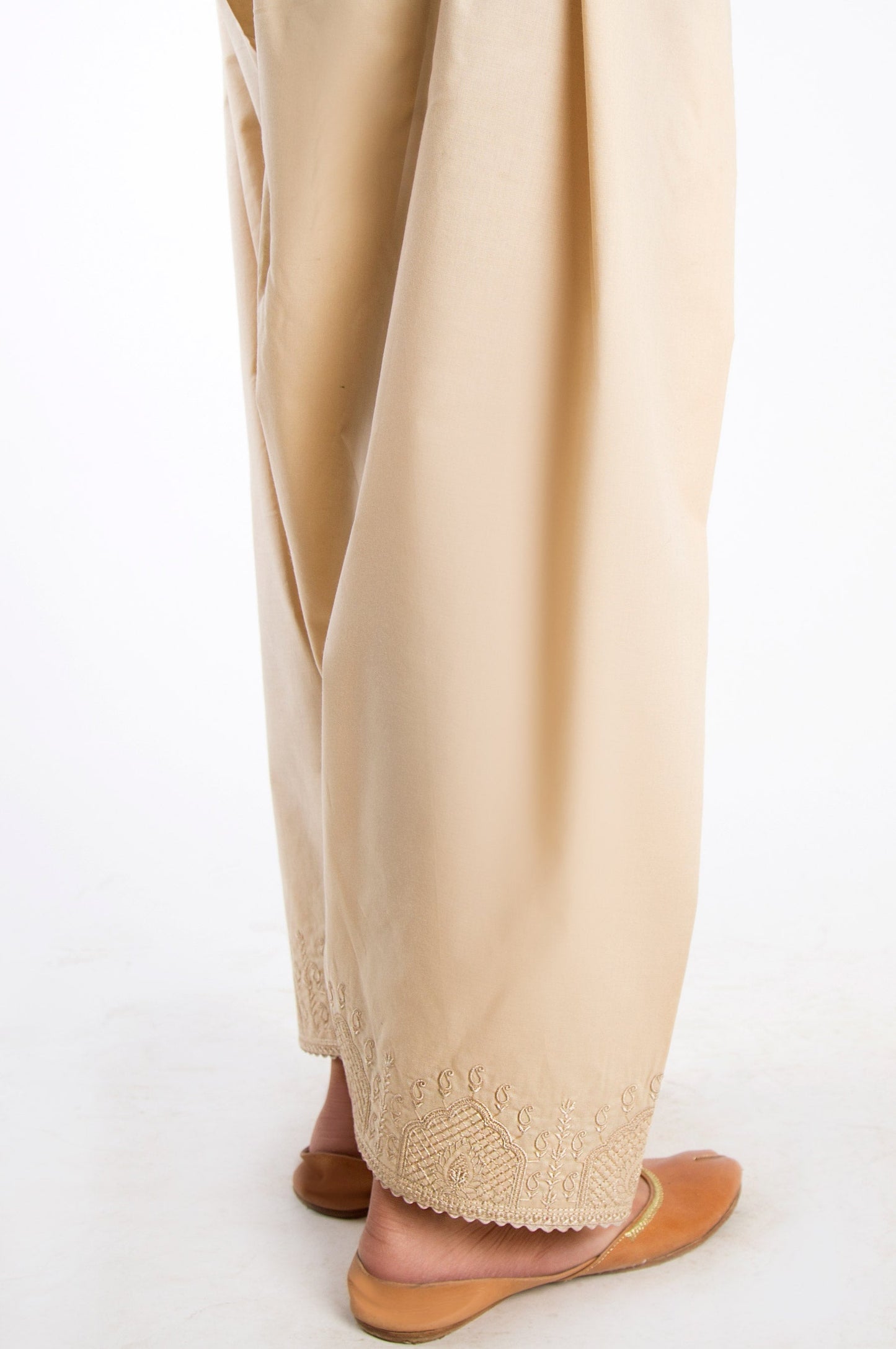 Embroidered Shalwar  - Beige