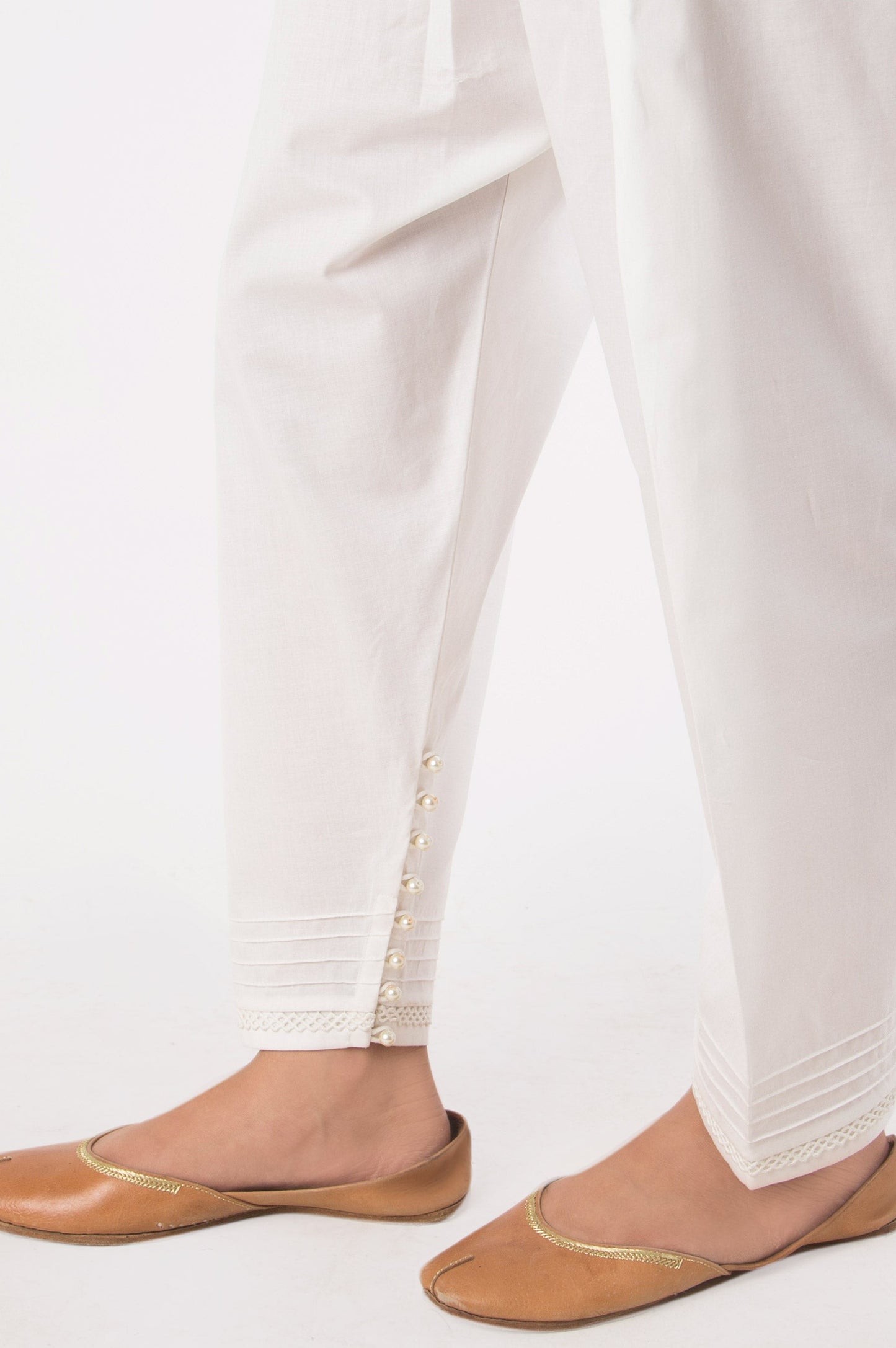 Embroidered Shalwar  - White