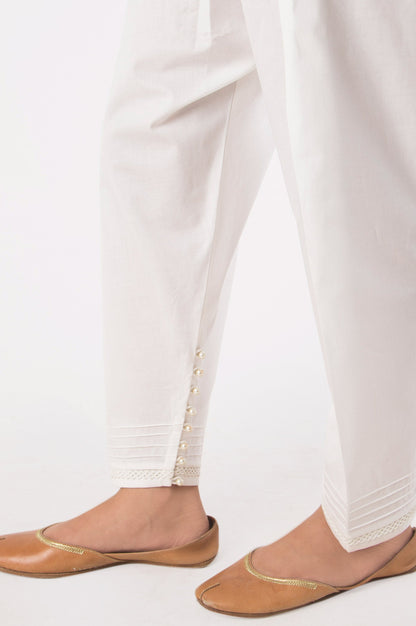 Embroidered Shalwar  - White