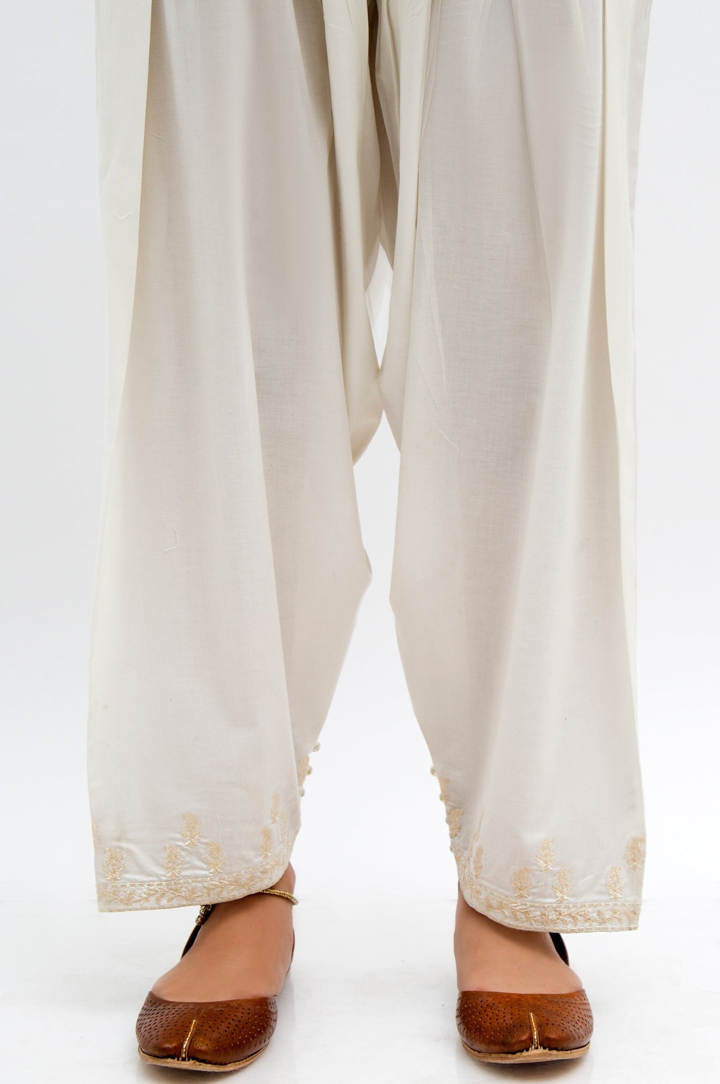 Embroidered Shalwar  - Off-White