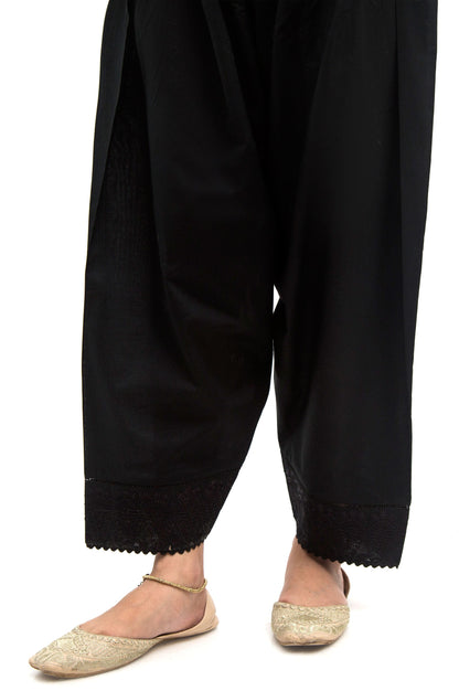 Embroidered Shalwar  - Black