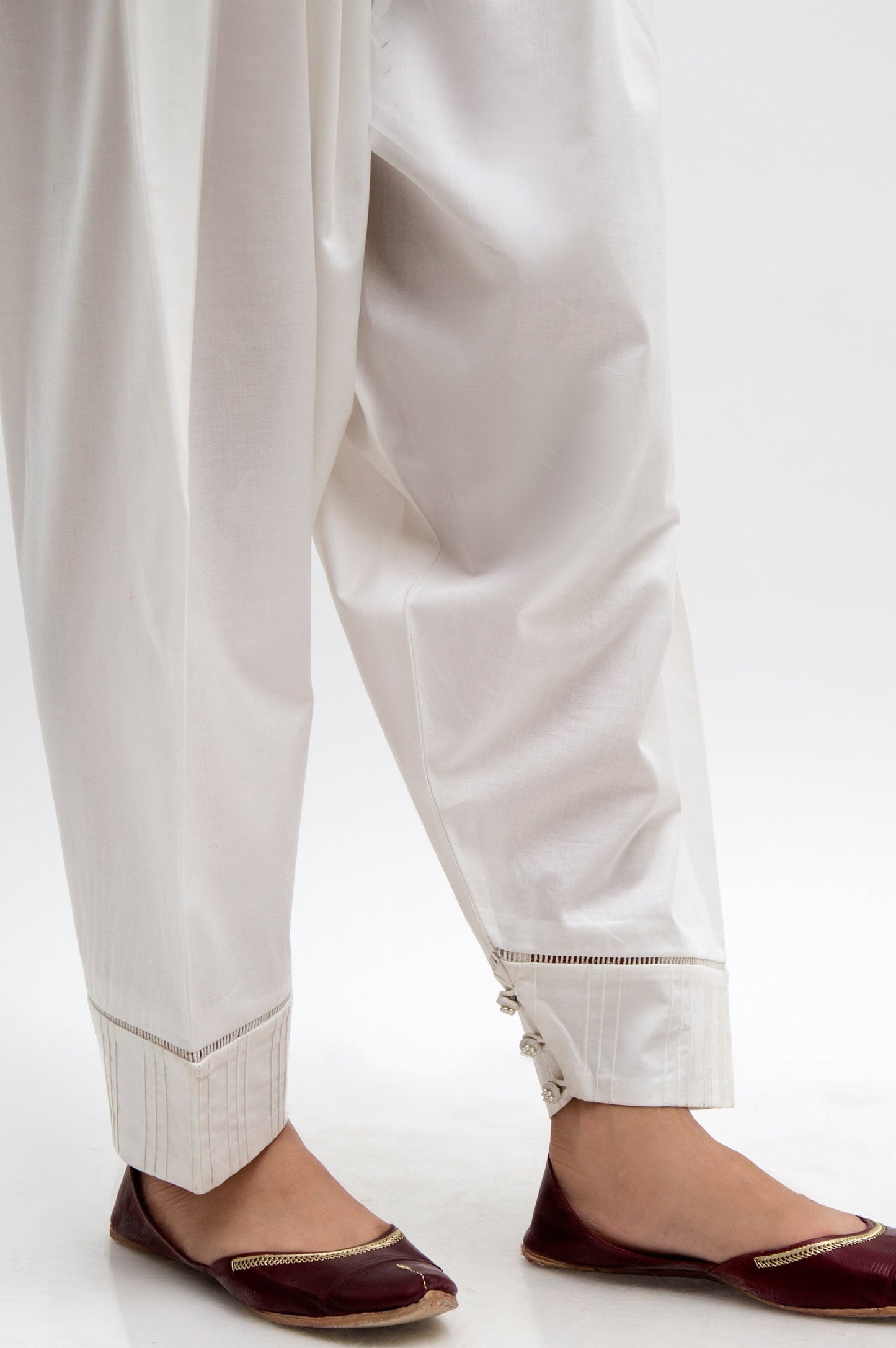 Embellished Shalwar  - White