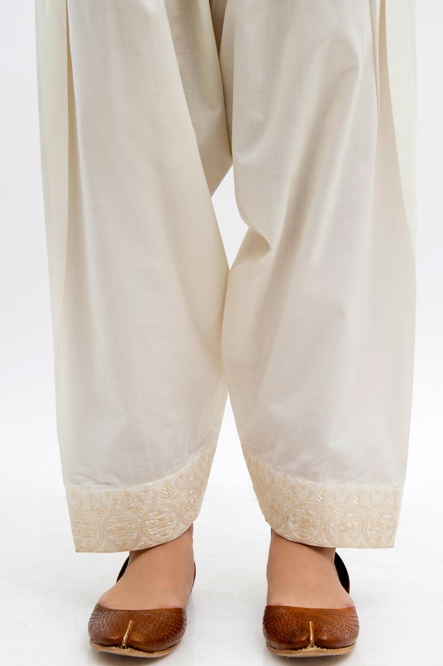 Embroidered Shalwar  - Off-White