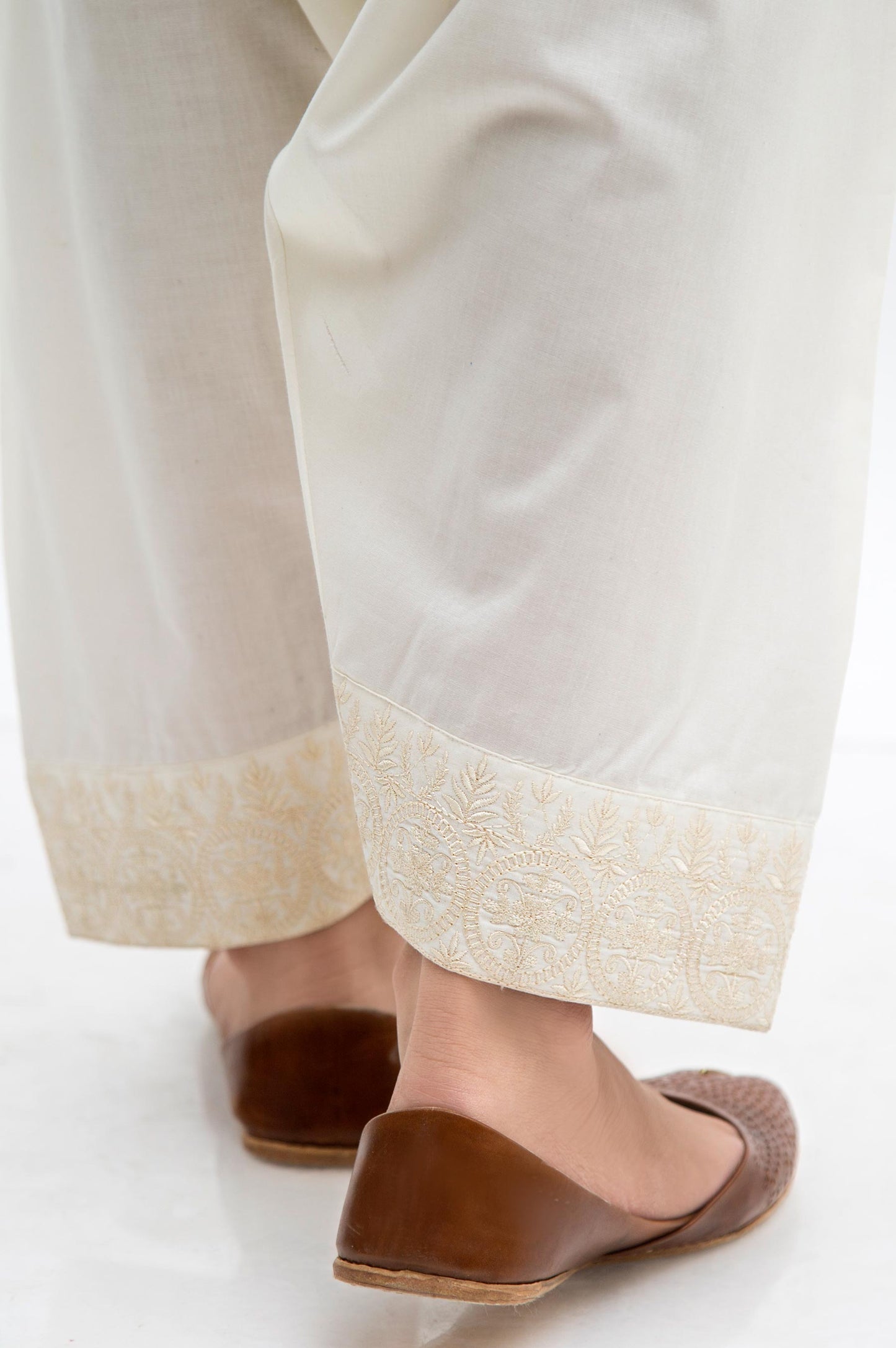 Embroidered Shalwar  - Off-White
