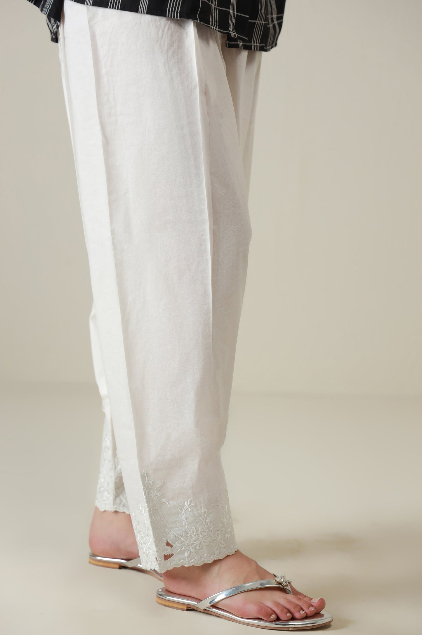 Embroidered Cambric Shalwar