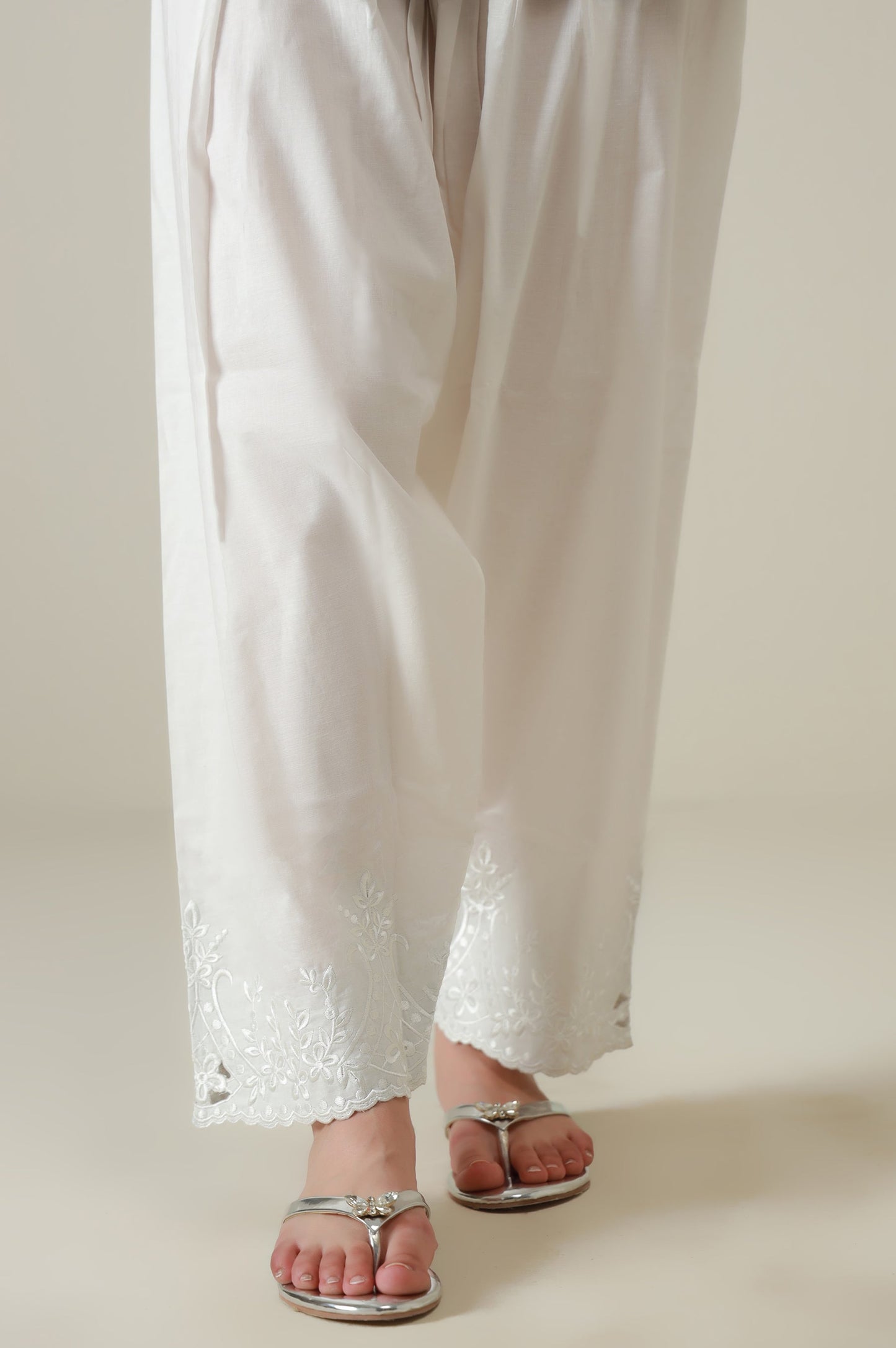 Embroidered Cambric Shalwar