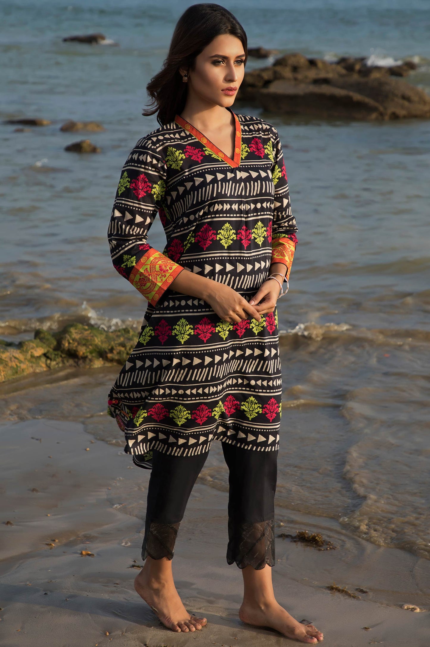 Unstitched 1 Piece Digital Printed Lawn Shirt