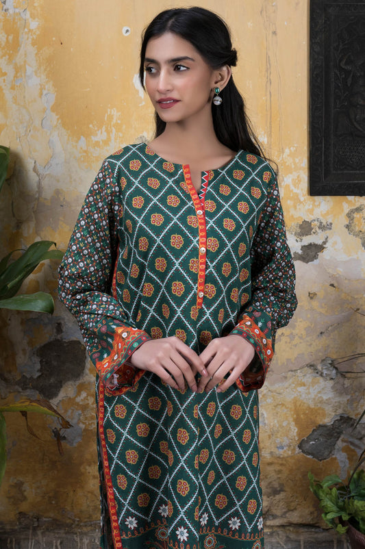 Unstitched 1 Piece  Printed Cambric