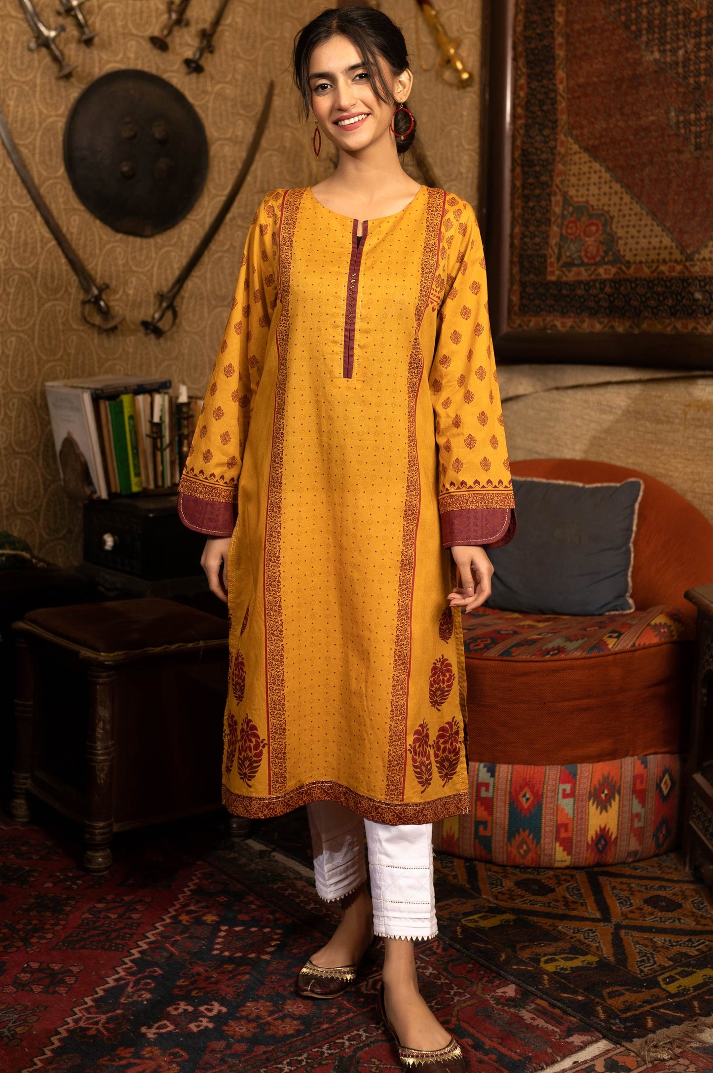 Unstitched 1 Piece  Printed Cambric