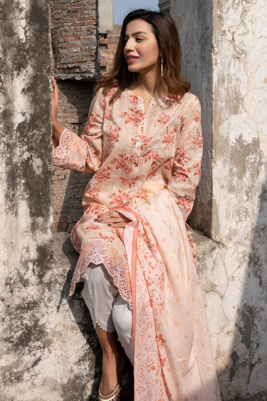 Unstitched 2 Piece  Printed Cambric