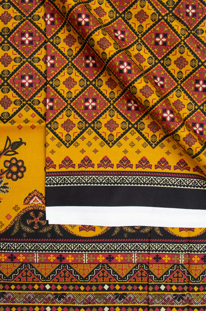 Printed Cottel Dupatta - Chrome