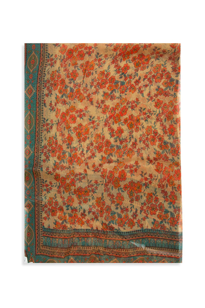 Printed Doria Linen Viscose Dupatta - Pink