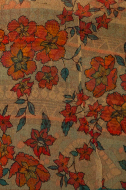 Printed Doria Linen Viscose Dupatta - Pink