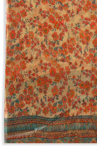 Printed Doria Linen Viscose Dupatta - Pink