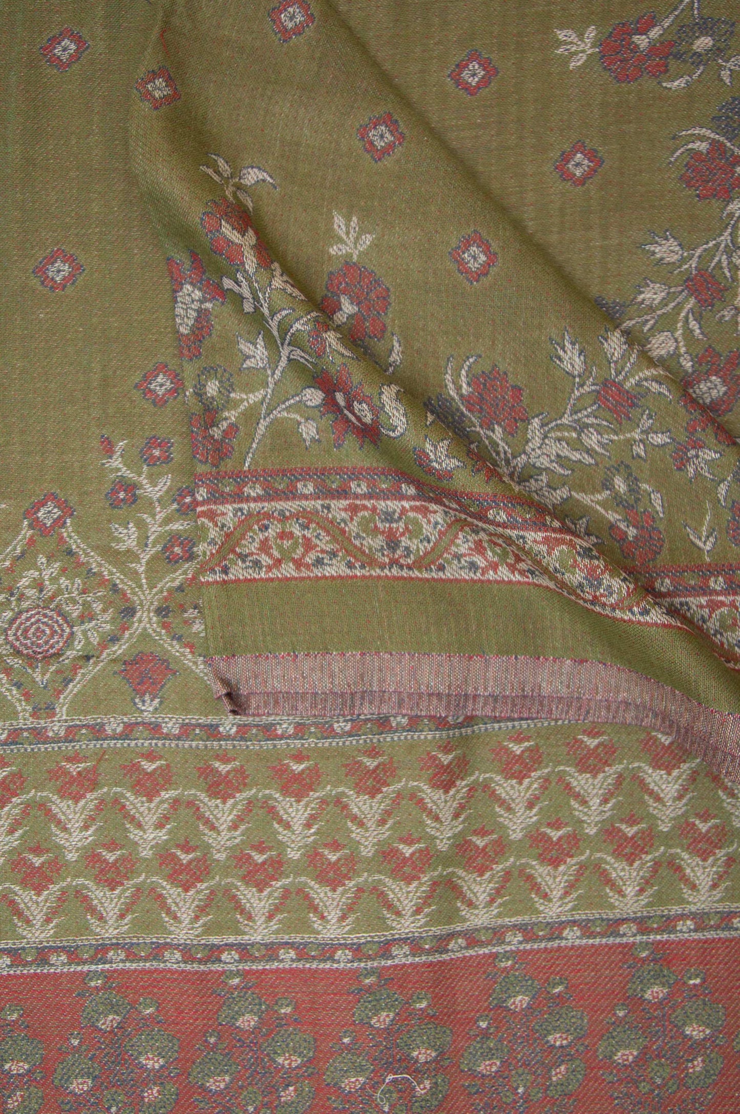 Printed Jacquard Dupatta - Green