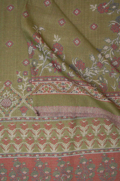 Printed Jacquard Dupatta - Green