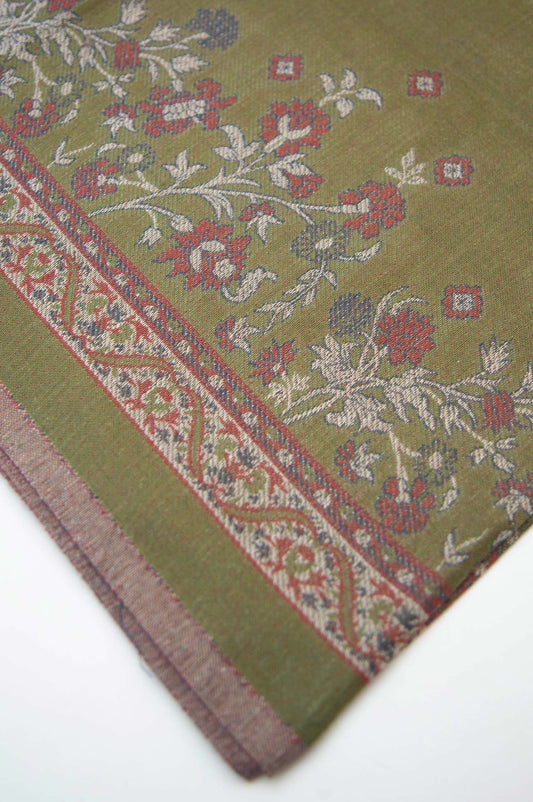 Printed Jacquard Dupatta - Green