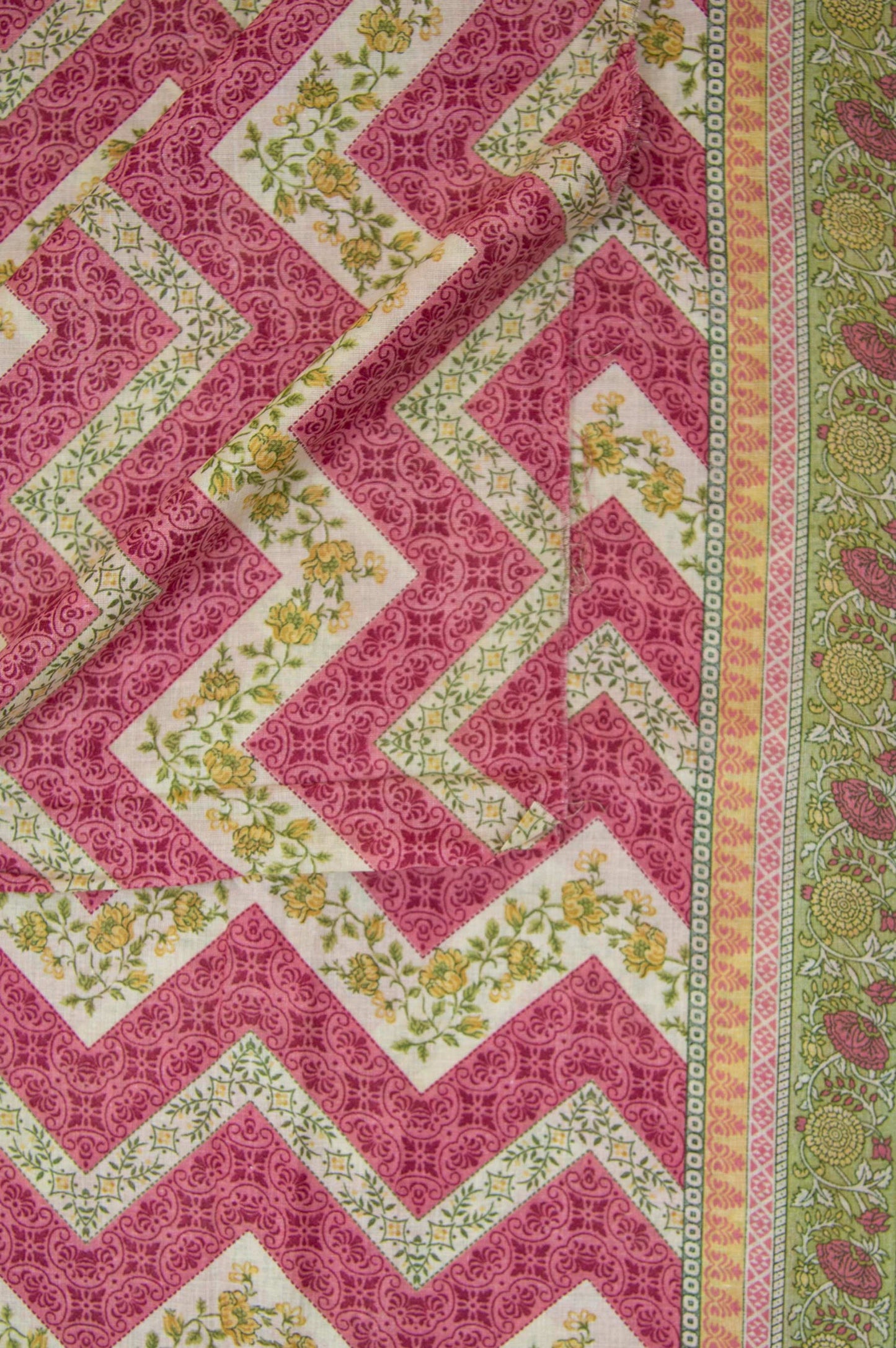 Printed Lawn Dupatta - Fushia