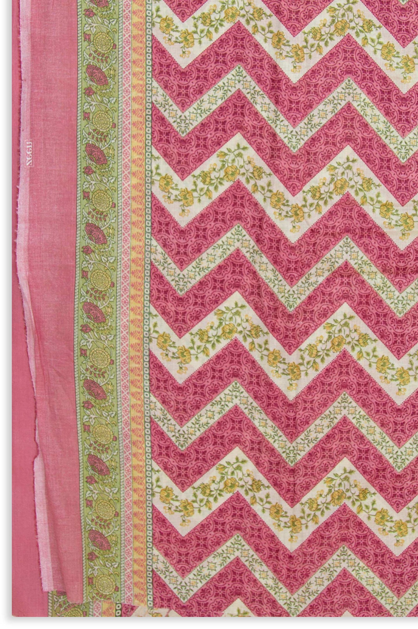 Printed Lawn Dupatta - Fushia